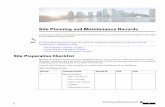 Site Planning and Maintenance Records - Cisco