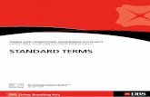 Standard Terms Terms and Conditions Governing Accounts