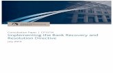 Implementing the Bank Recovery and Resolution Directive
