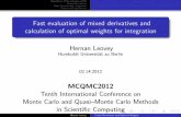 Fast evaluation of mixed derivatives and calculation of ...