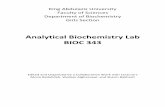 Analytical Biochemistry Lab BIOC 343