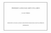 PRIMARY LANGUAGE ARTS SYLLABUS - mrd.gov.bb