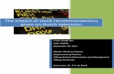 The impact of stock recommendations given on Dutch television
