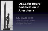 OSCE for Board Certification in Anesthesia