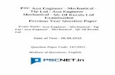 PSC Asst Engineer - Mechanical - Ttp Ltd / Asst Engineer ...