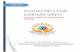 GUIDELINES FOR GARIMA GREH