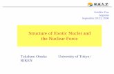 Structure of Exotic Nuclei and the Nuclear Force