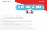 Best Practices for Front-End Performance Testing