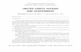 UNITED STATES HISTORY AND GOVERNMENT - JMAP