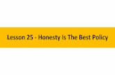 Lesson 25 - Honesty Is The Best Policy