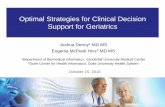 Optimal Strategies for Clinical Decision Support for ...