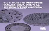 DAC GUIDING PRINCIPLES FOR AID EFFECTIVENESS, GENDER ...