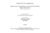 PRACTICAL MANUAL Manures, Fertilizers and Soil Fertility ...