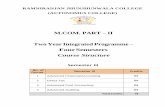 M.COM. PART II Two Year Integrated Programme Four Semesters