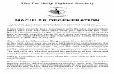 Macular Degeneration - The Partially Sighted Society