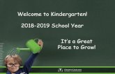 Welcome to Kindergarten! 2018-2019 School Year Place to ...