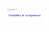 Variables & Assignment