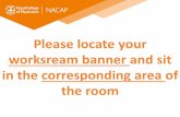 Please locate your worksream banner and sit in the ...
