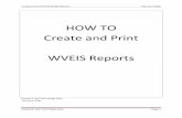 HOW TO Create and Print WVEIS Reports