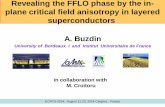 Revealing the FFLO phase by the in- plane critical field ...