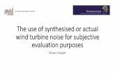 The use of synthesised or actual wind turbine noise for ...