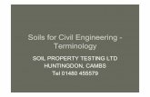 Soils for Civil Engineering - Terminology