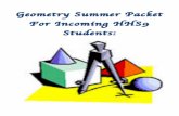 HHS9 Geometry Summer Packet