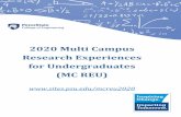 2020 Multi Campus Research Experiences for Undergraduates ...
