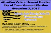 AWention Voters/ Current Election City of Yuma General ...