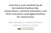 Inventory and monitoring of terrestrial biodiversity ...