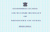 outcome budget - Ministry of Steel