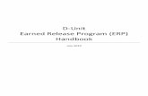 D-Unit Earned Release Program (ERP) Handbook