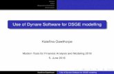 Use of Dynare Software for DSGE modelling