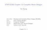 STAT22200 Chapter 13 Complete Block Designs