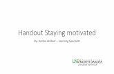 Handout Staying motivated - UND | Grand Forks, ND