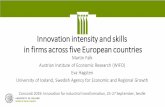 Innovation intensity and skills in firms across five ...