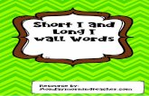 Short I and Long I wall Words - Monday Morning Teacher