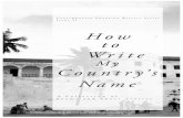 How to Write My Country’s Name