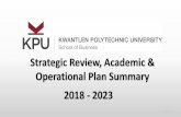 Strategic Review, Academic & Operational Plan Summary