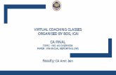 VIRTUAL COACHING CLASSES ORGANISED BY BOS, ICAI CA FINAL