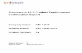 Frameworx 16.5 Product Conformance Certification Report