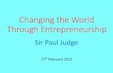Changing the World Through Entrepreneurship