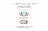Centralized Counselling for M.Sc./M.Sc.(Tech.) Admissions ...