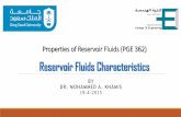 Properties of Reservoir Fluids (PGE 362)