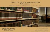 2018 Thesis Dissertation Manual - Idaho State University