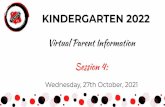 Session 4: KINDERGARTEN 2022 Virtual Parent Information ...