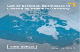 Essential Businesses in Canada - Aird & Berlis