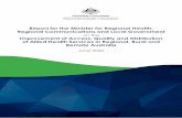 Report for the Minister for Regional Health, Regional ...