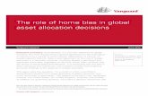 The role of home bias in global asset allocation decisions