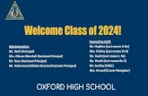 Welcome Class of 2024! - Oxford Schools